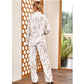SHEIN Shein Women Sets M / White SHEIN - Classic All-Over Print Shirt with Pants