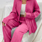 SHEIN Shein Women Sets S / Pink SHEIN -  Drop Shoulder Shirt & Pants