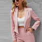 SHEIN Shein Women Sets M / Pink / 38 SHEIN - Short Blazer Jacket And Pleated Front Pocket Straight Leg Pants Suit