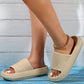 SHEIN Shein Women Sets 38 / Beige SHEIN - Solid Color Casual Thick Sole Waterproof Non-Slip Cloud Slipper