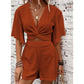 SHEIN Shein Women Sets S / Brown / 36 SHEIN - Textureed toop and shorts set