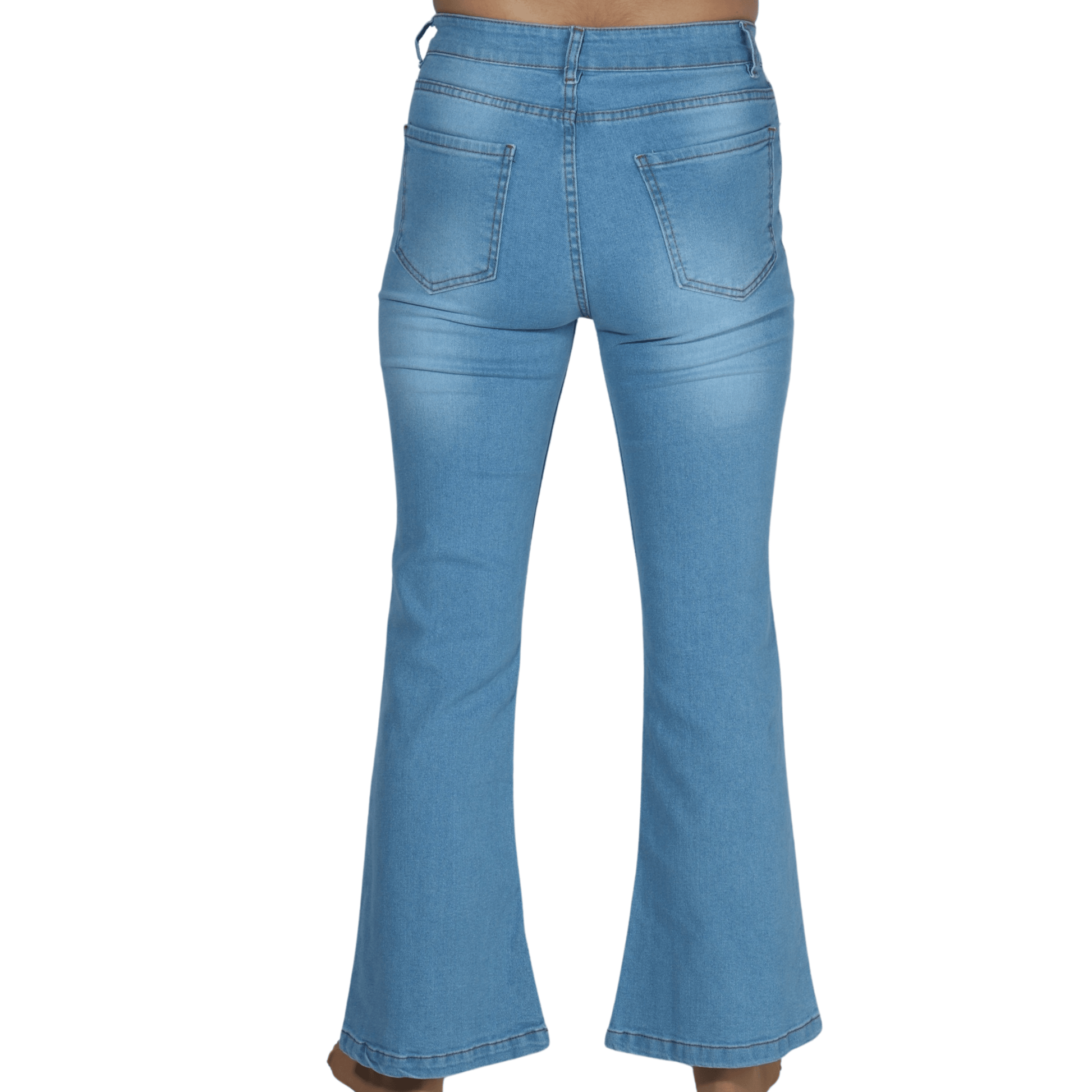 SHEIN Shein Womens Bottoms M / Light blue / 28 SHEIN - Bell bottom cotton denim