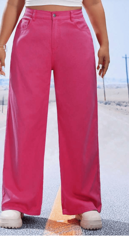 SHEIN Shein Womens Bottoms L / PINK / 32 SHEIN - Casual Pants