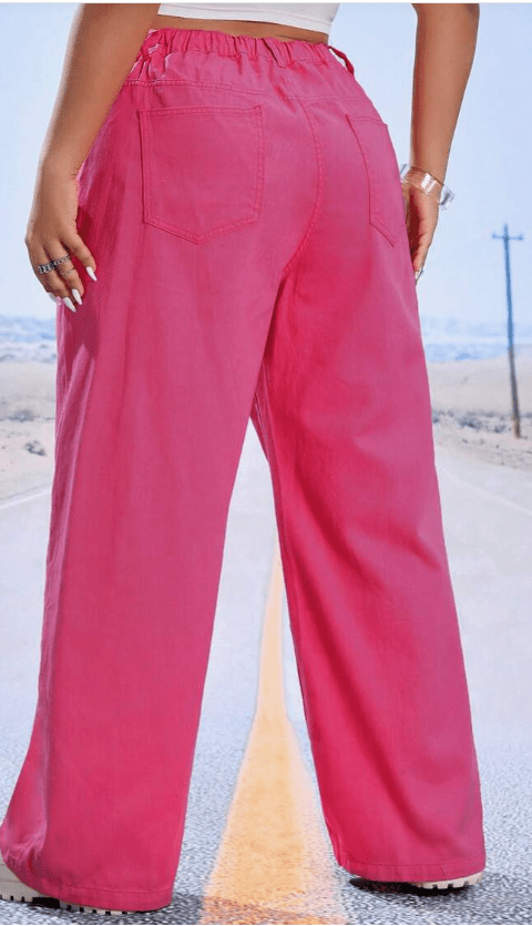 SHEIN Shein Womens Bottoms L / PINK / 32 SHEIN - Casual Pants