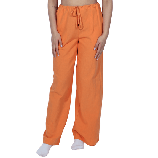 SHEIN Shein Womens Bottoms S / Orange / 36 SHEIN - Elastic Waist Casual Pants