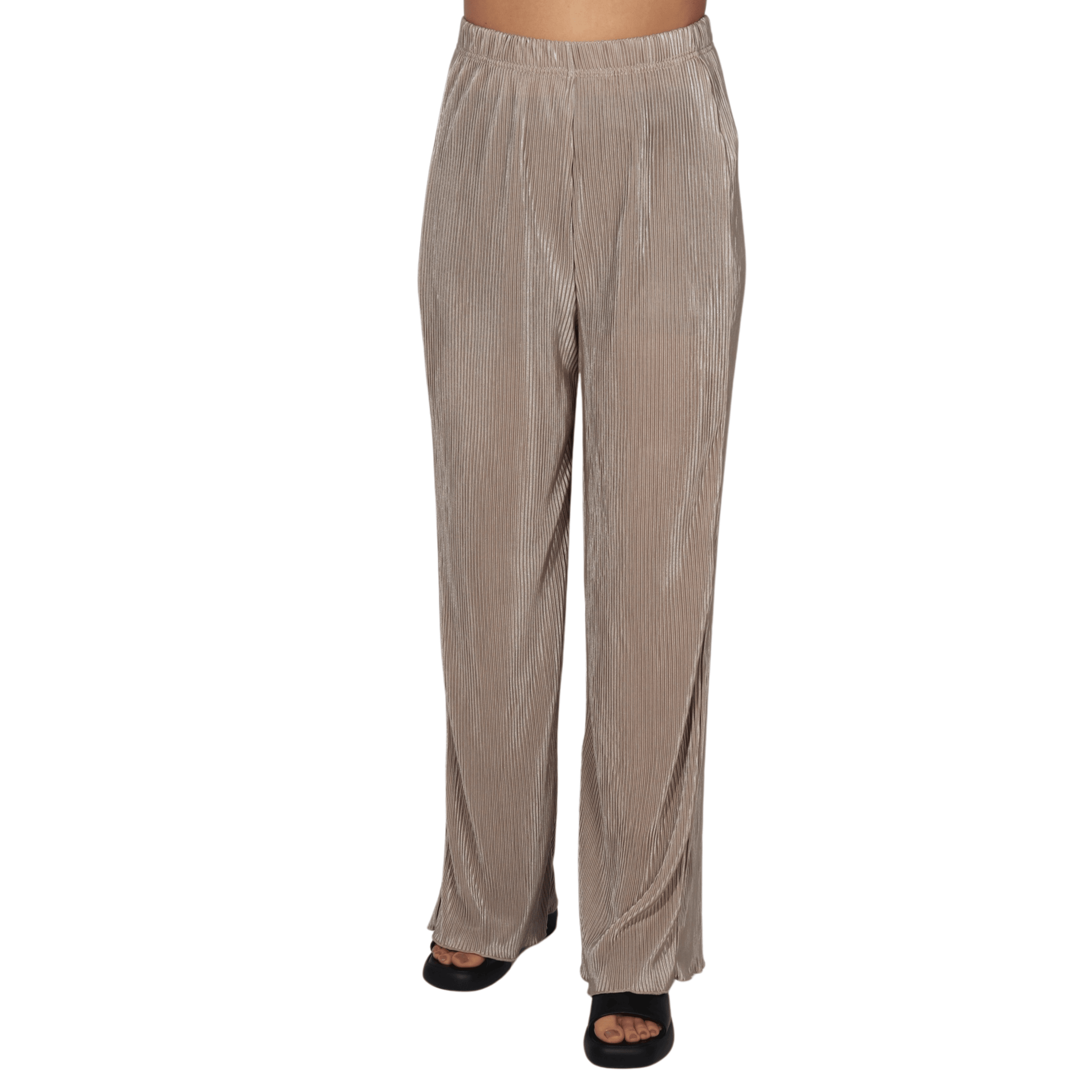 SHEIN Shein Womens Bottoms M / Beige / 28-29 SHEIN - Elastic Waist Pant