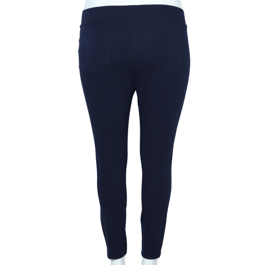 SHEIN Shein Womens Bottoms XL / Navy / 32 SHEIN - Faux button solid legging