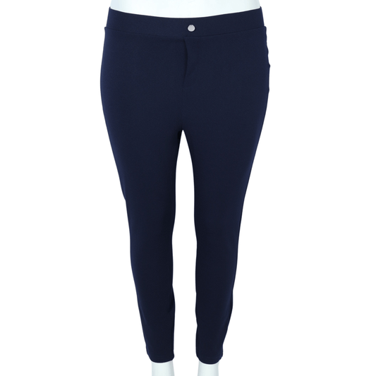 SHEIN Shein Womens Bottoms XL / Navy / 32 SHEIN - Faux button solid legging