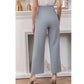 SHEIN Shein Womens Bottoms L / Light blue / 40 SHEIN - Faux button straight leg pants