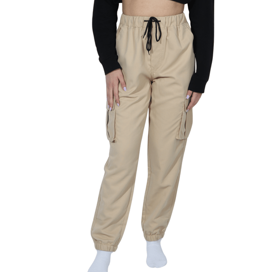 SHEIN Shein Womens Bottoms XXS / Beige SHEIN -  Flap Pocket Side Cargo Pants