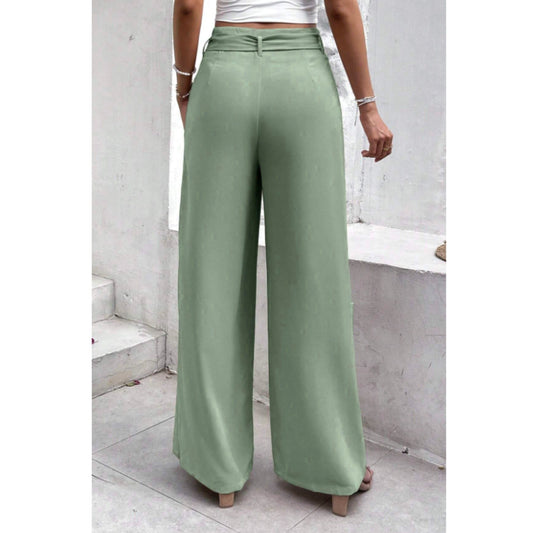 SHEIN Shein Womens Bottoms M / Green / 38 SHEIN - Frenchy beled pants