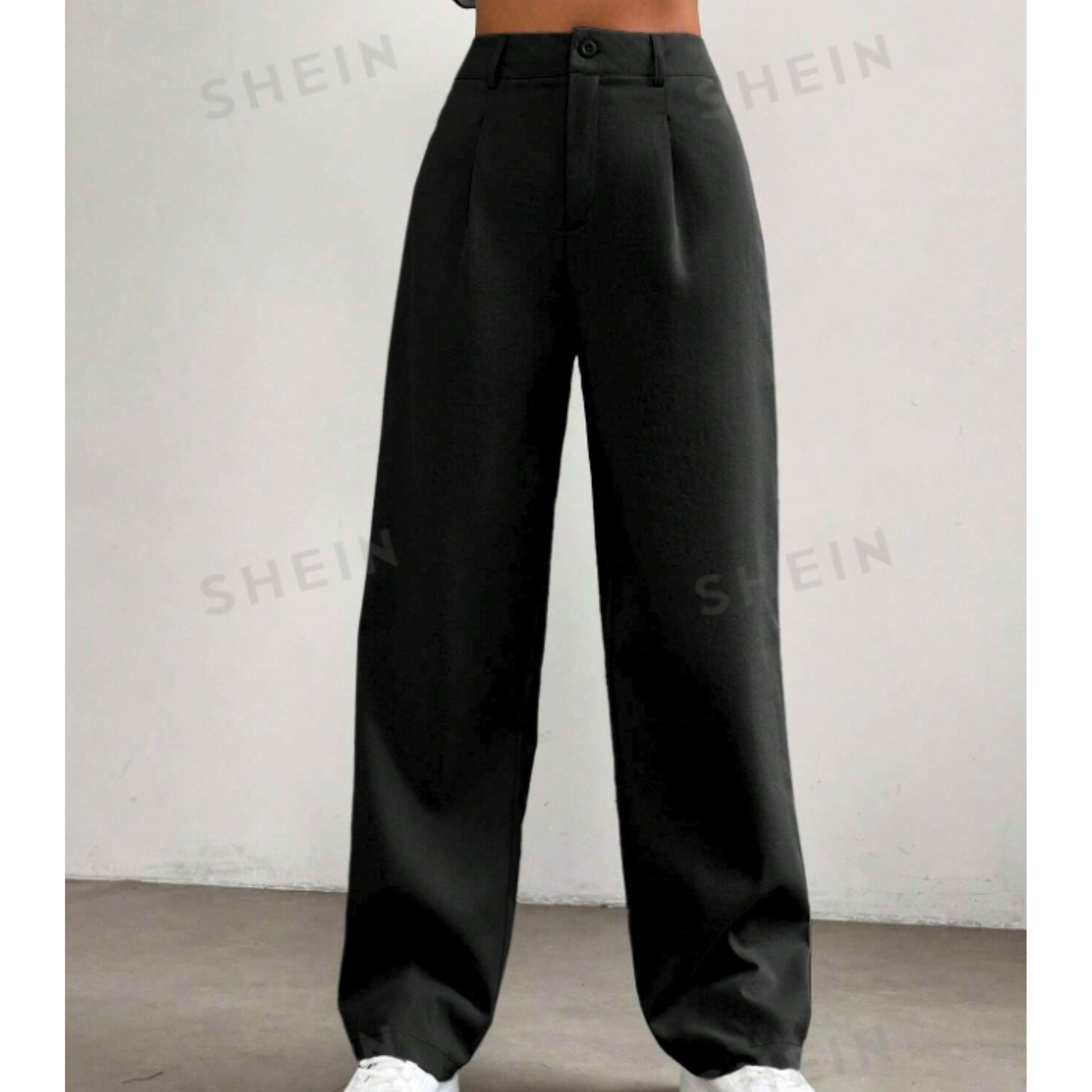 SHEIN Shein Womens Bottoms XS / Black / 34 SHEIN -  High-Waist Long Pants