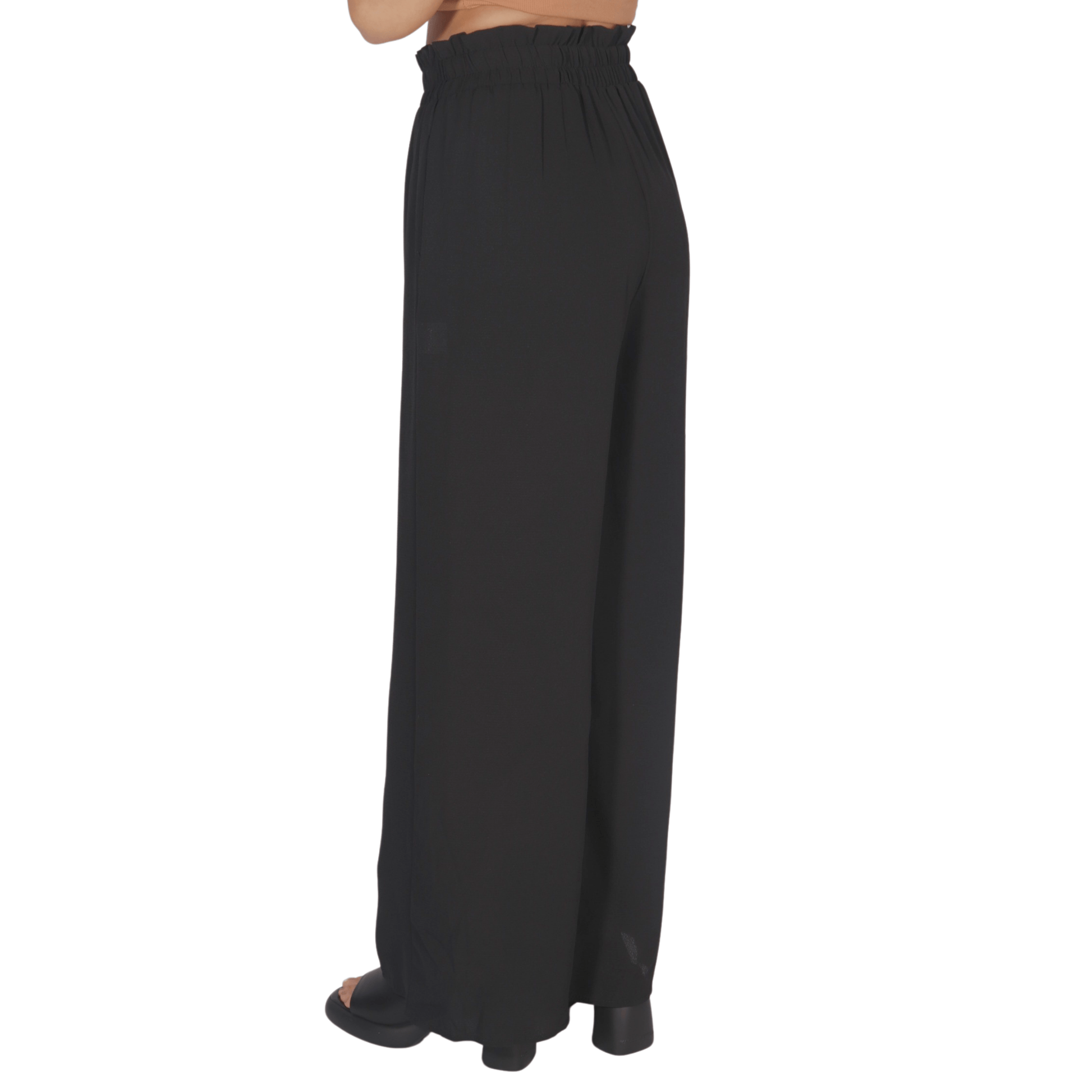SHEIN Shein Womens Bottoms S / Black / 36 SHEIN -  High Waist Wrinkle Wide Leg  Pants