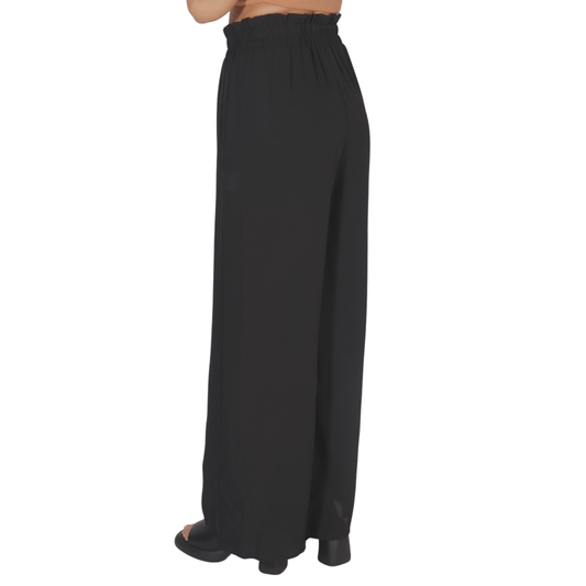 SHEIN Shein Womens Bottoms S / Black / 36 SHEIN -  High Waist Wrinkle Wide Leg  Pants