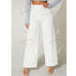 SHEIN Shein Womens Bottoms M / White / 29 SHEIN - PETITE High Waist Wide Leg Pants