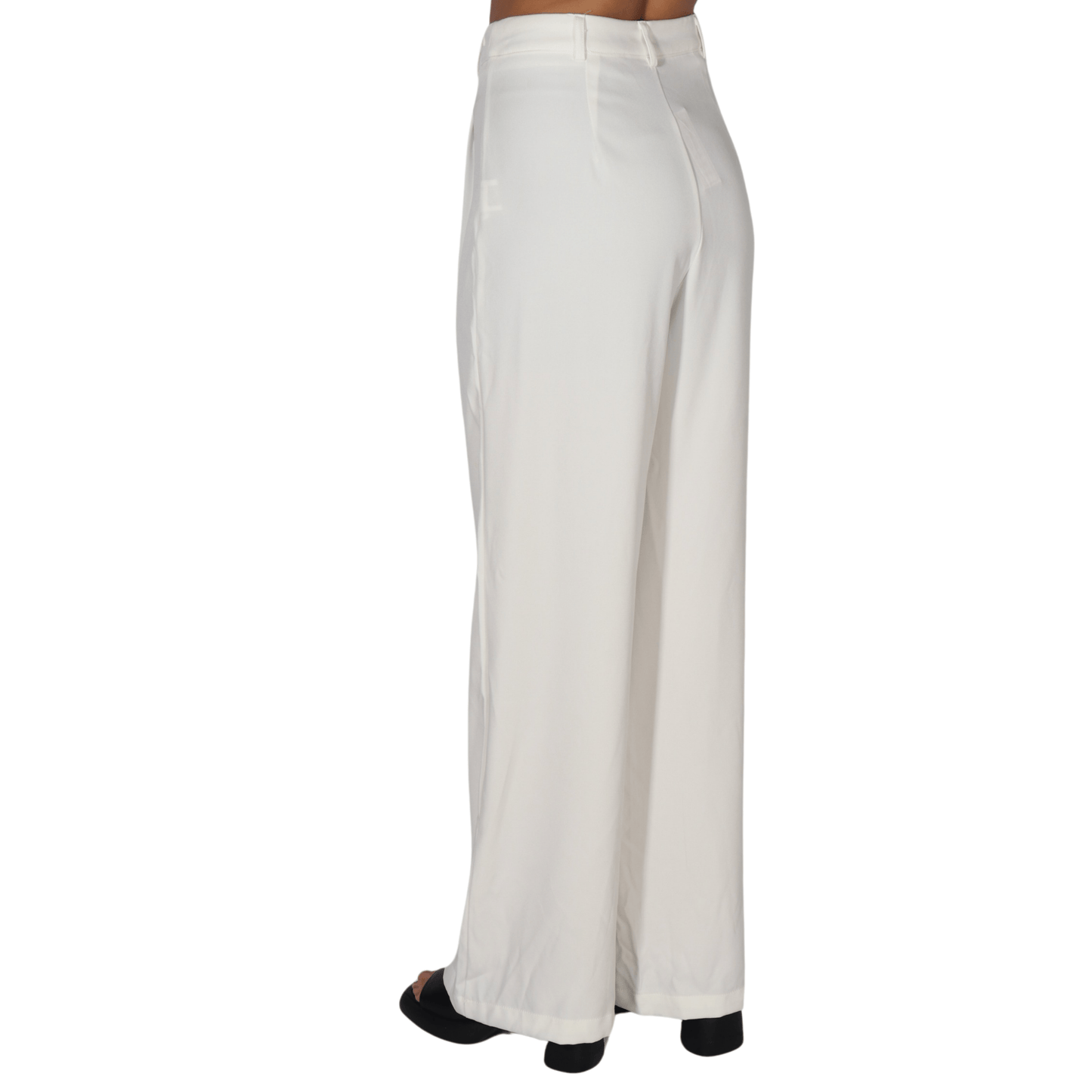 SHEIN Shein Womens Bottoms Tall S / White / 26-27 SHEIN - Ruched Wide Leg Pant