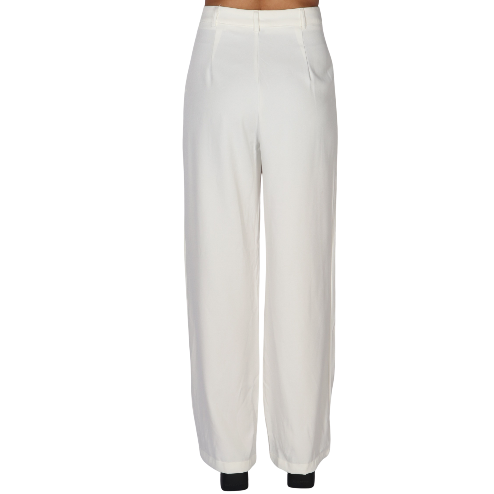 SHEIN Shein Womens Bottoms Tall S / White / 26-27 SHEIN - Ruched Wide Leg Pant