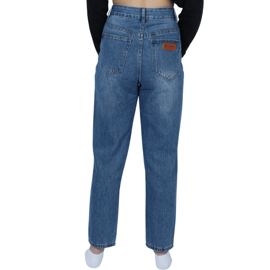 SHEIN Shein Womens Bottoms XS / Blue / 34 SHEIN - Simple cotton distressed denim