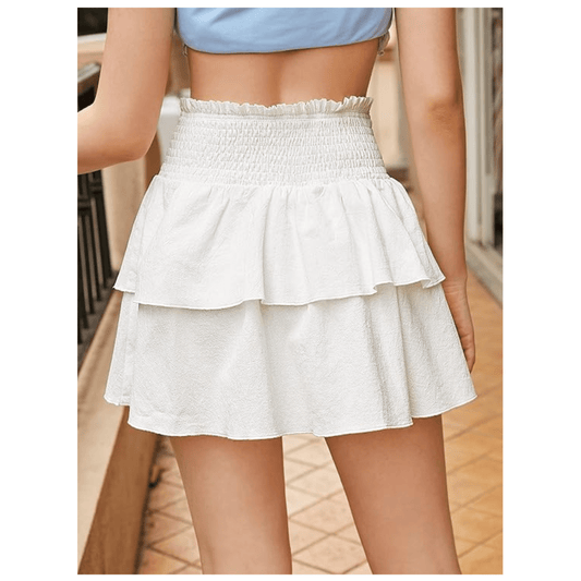 SHEIN Shein Womens Bottoms XS / White / 34 SHEIN - Skirt Tiered Ruffle