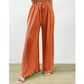 SHEIN Shein Womens Bottoms S / Orange SHEIN - Solid Knot Front Wide Leg Pants