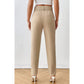 SHEIN Shein Womens Bottoms M / Beige / 28 SHEIN - Straight leg belted pants