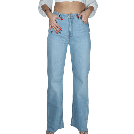 SHEIN Shein Womens Bottoms M / Light blue / 28 SHEIN - Straight leg cotton denim