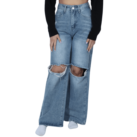SHEIN Shein Womens Bottoms XS / Blue / 25 SHEIN - Straight Leg Jeans