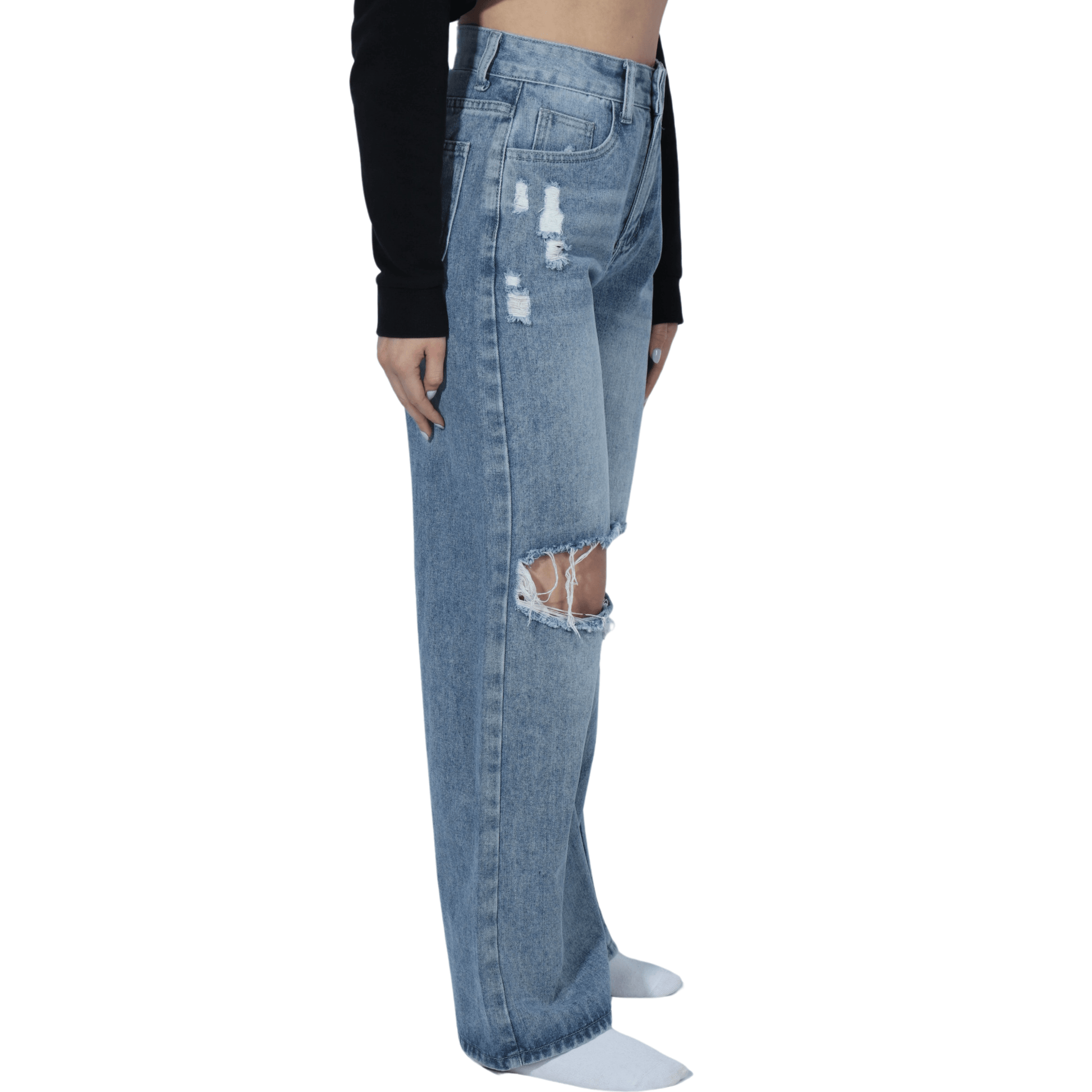 SHEIN Shein Womens Bottoms XS / Blue / 25 SHEIN - Straight Leg Jeans