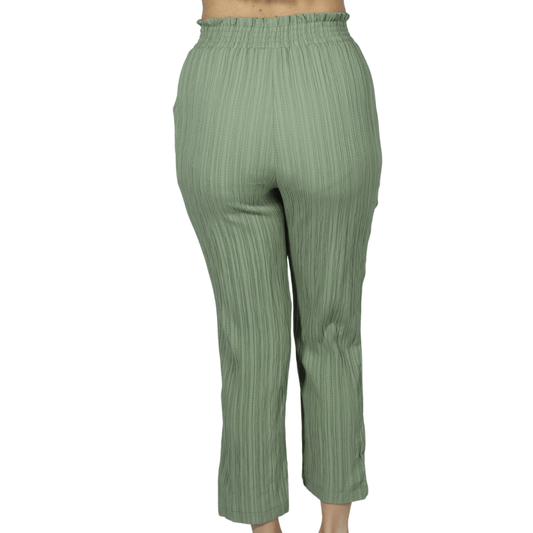 SHEIN Shein Womens Bottoms S / Green SHEIN - Textured Sold Color Pantd