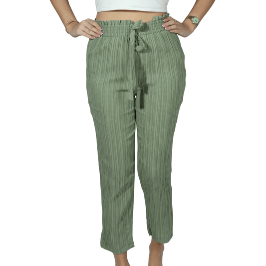 SHEIN Shein Womens Bottoms S / Green SHEIN - Textured Sold Color Pantd