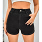 SHEIN Shein Womens Bottoms Tall M / Black SHEIN - Wash Cuffed Denim Shorts