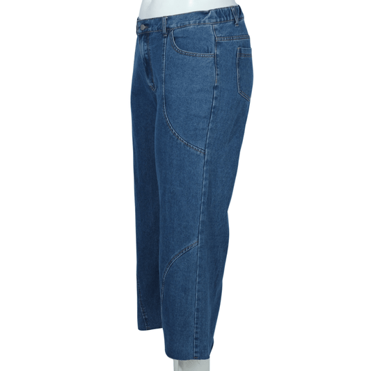 SHEIN Shein Womens Bottoms XL / Blue SHEIN - Wide Led Denim