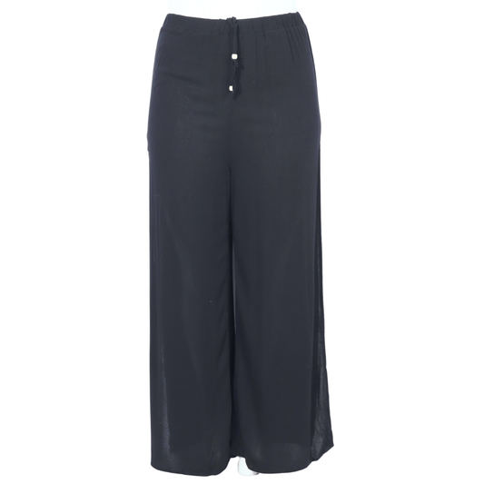 SHEIN Shein Womens Bottoms L / Black / 40 SHEIN - Wide leg faux drawstring pants