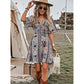 SHEIN Shein Womens Dress S / Multi-Color SHEIN - Allover Print Butterfly Sleeve  Dress