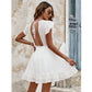SHEIN Shein Womens Dress S / White SHEIN - Backless Tie Back Strappy Back Short dress
