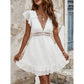 SHEIN Shein Womens Dress S / White SHEIN - Backless Tie Back Strappy Back Short dress