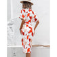 SHEIN Shein Womens Dress XL / Multi-Color SHEIN - Batwing Sleeve Belted Shirt Midi Dress