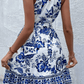 SHEIN Shein Womens Dress L / Multi-Color SHEIN - Belted Halter Dress Vacation Beach