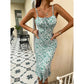 SHEIN Shein Womens Dress S / Multi-Color SHEIN - Break Ditsy Floral Drawstring Cami Dress