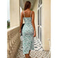 SHEIN Shein Womens Dress S / Multi-Color SHEIN - Break Ditsy Floral Drawstring Cami Dress