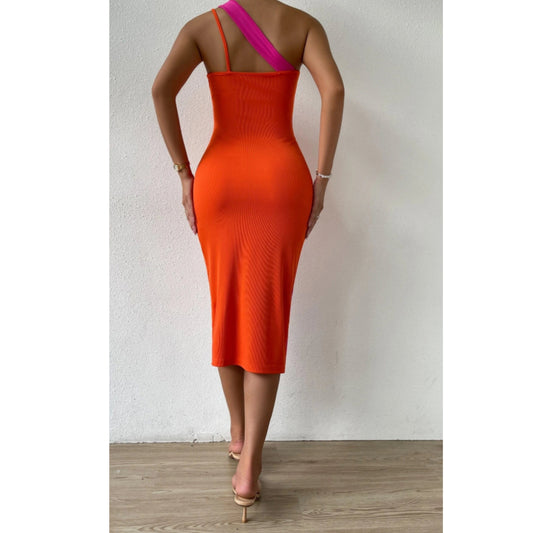 SHEIN Shein Womens Dress XS / Multi-Color SHEIN - Color block midi dress