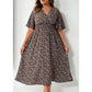 SHEIN Shein Womens Dress XXL / Multi-Color SHEIN - Daisy Print Butterfly Sleeve Dress