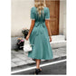 SHEIN Shein Womens Dress S / Green SHEIN - Front Tie Midi Dress