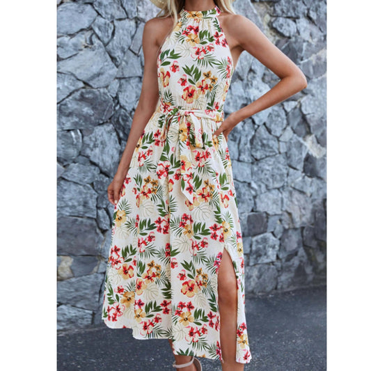 SHEIN Shein Womens Dress S / Multi-Color SHEIN - Halter Neck Sleeveless Dress