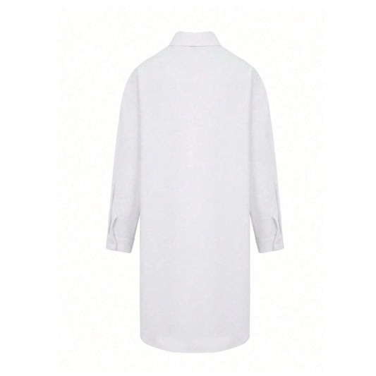 SHEIN Shein Womens Dress M / White SHEIN - Innovaria button up faux shirt short dress