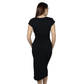 SHEIN Shein Womens Dress M / Black SHEIN - Knotted Short Sleeve Dress