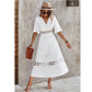 SHEIN Shein Womens Dress M / White SHEIN - Lace Design Mid Dress