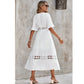 SHEIN Shein Womens Dress M / White SHEIN - Lace Design Mid Dress