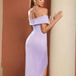 SHEIN Shein Womens Dress M / Purple SHEIN - Long Dress Off Shoulder Backless Party Dress