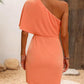 SHEIN Shein Womens Dress M / Orange SHEIN - One Shoulder  Short Dress